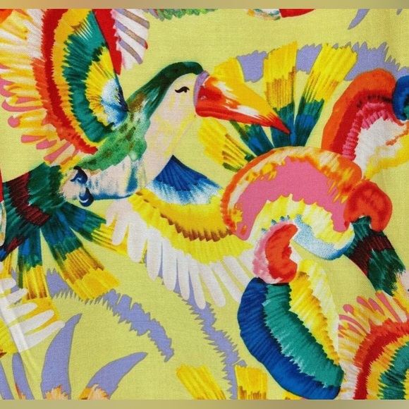 Philosophy -Tropical Parrot Maxi Skirt Size M. Viscose fabric - Picture 3 of 8